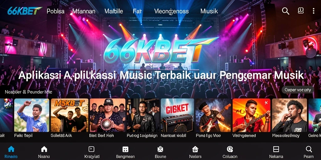 Tampilan antarmuka pengguna 66KBET yang menarik saat memutar musik.