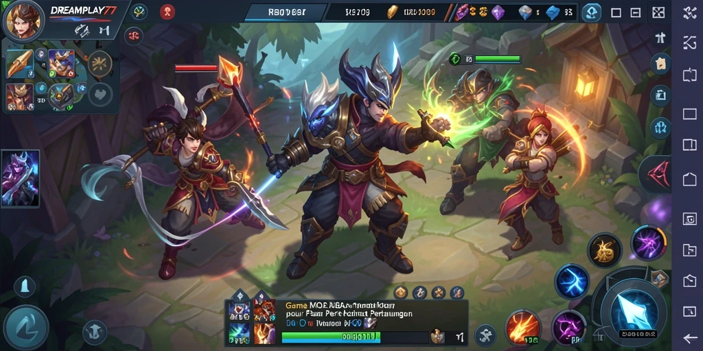 Screenshot aksi gameplay menampilkan suasana pertarungan yang dinamis.