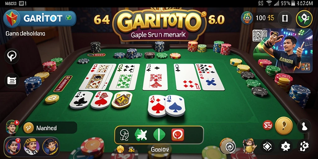 Screenshot gameplay GARITOTO yang menampilkan keseruan bermain Gaple.