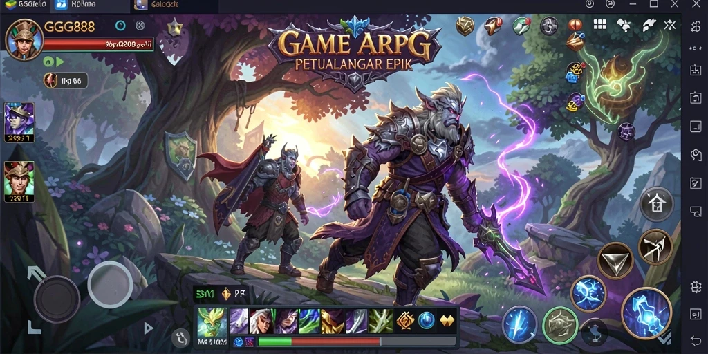 Tangkapan layar menunjukkan pertarungan epik dalam GGG888.