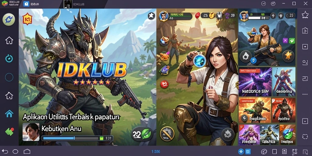 Tampilan antarmuka IDKLUB yang intuitif dan ringkas.