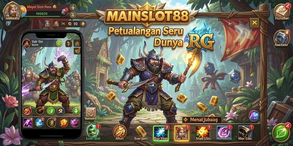 Screenshot gameplay MAINSLOT88 menampilkan pertarungan epik antara karakter dan musuh.