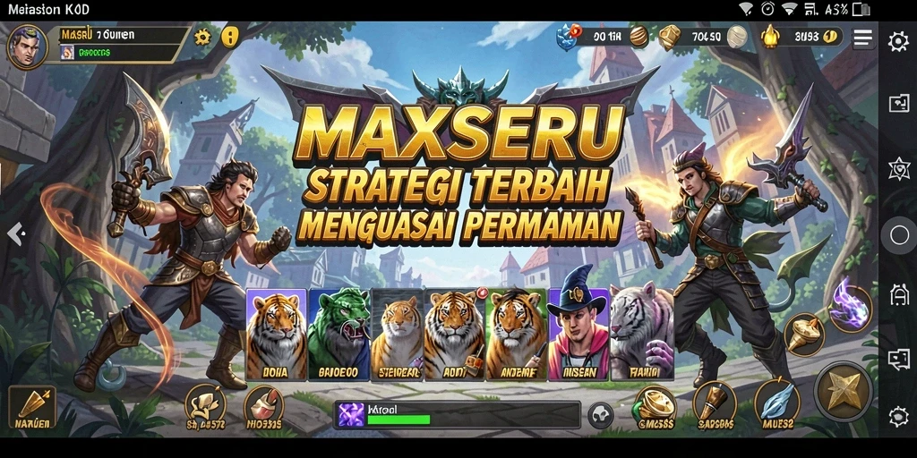 Gameplay seru dan strategi mendalam dalam MAXSERU.