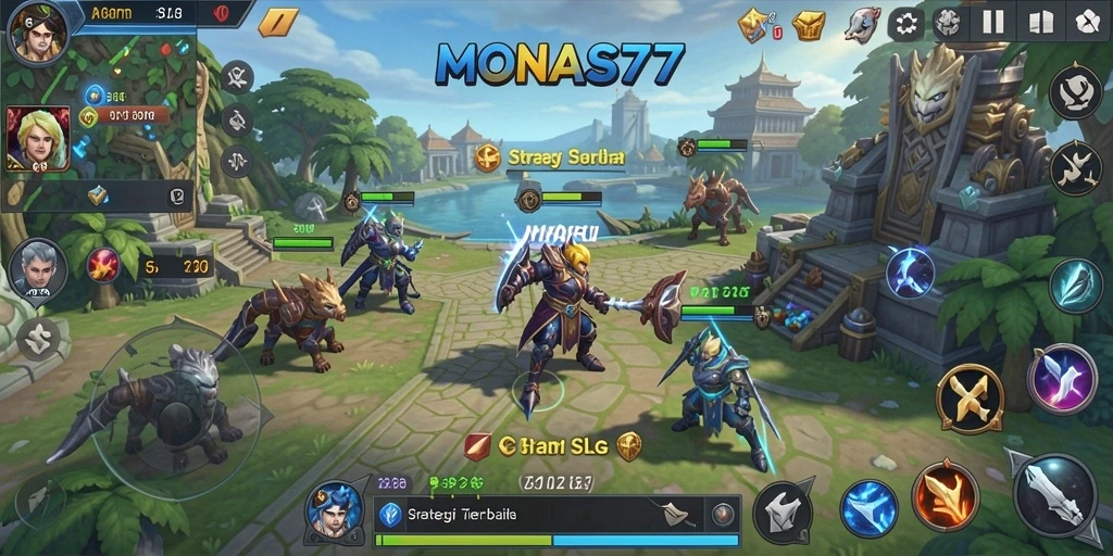 Tampilan gameplay seru dan strategis di MONAS77.