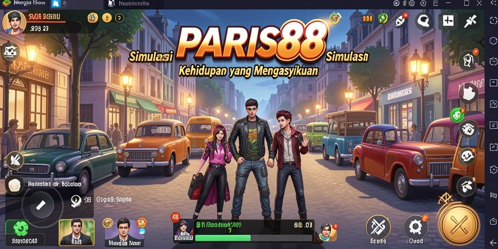 Tampilan gameplay PARIS88 yang menakjubkan dan interaktif.