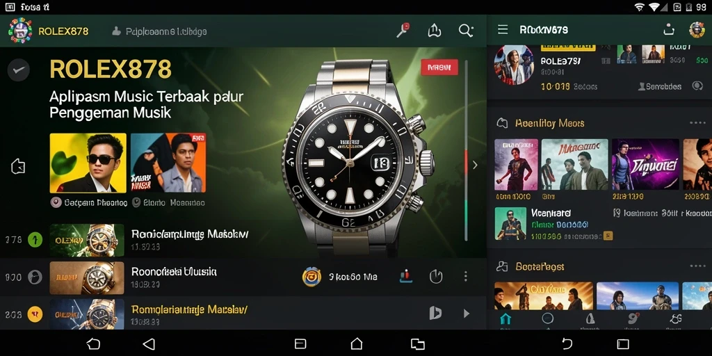 Tampilan screenshot ROLEX878 menunjukkan pengalaman mendengarkan musik yang memukau.