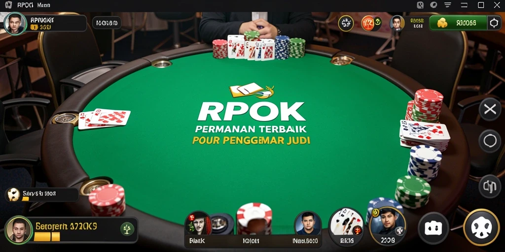 Tampilan gameplay menegangkan di RPOK saat bermain poker.