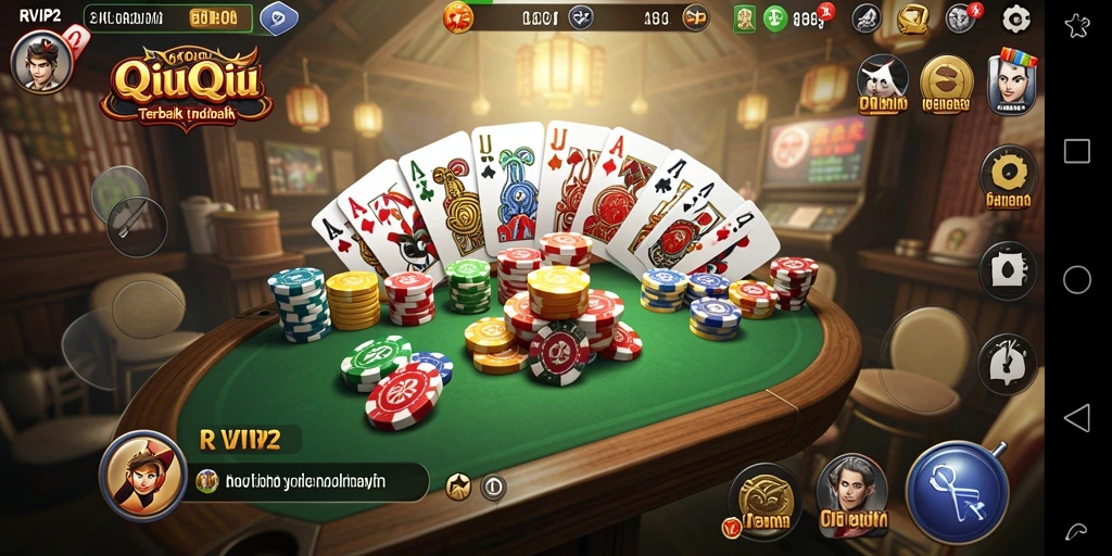 Tampilan gameplay seru dalam QiuQiu RVIP2.