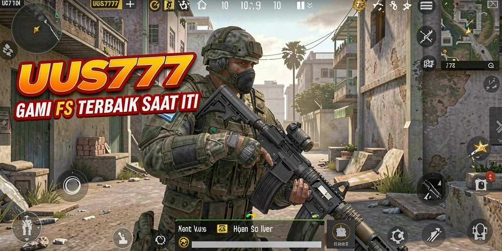 Screenshot UUS777 menampilkan aksi tembak-menembak yang menegangkan.